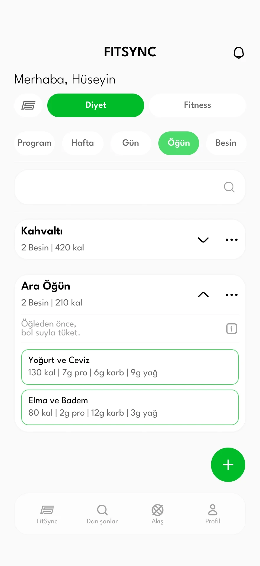 Diyet programı oluşturma: öğünler ve besinler