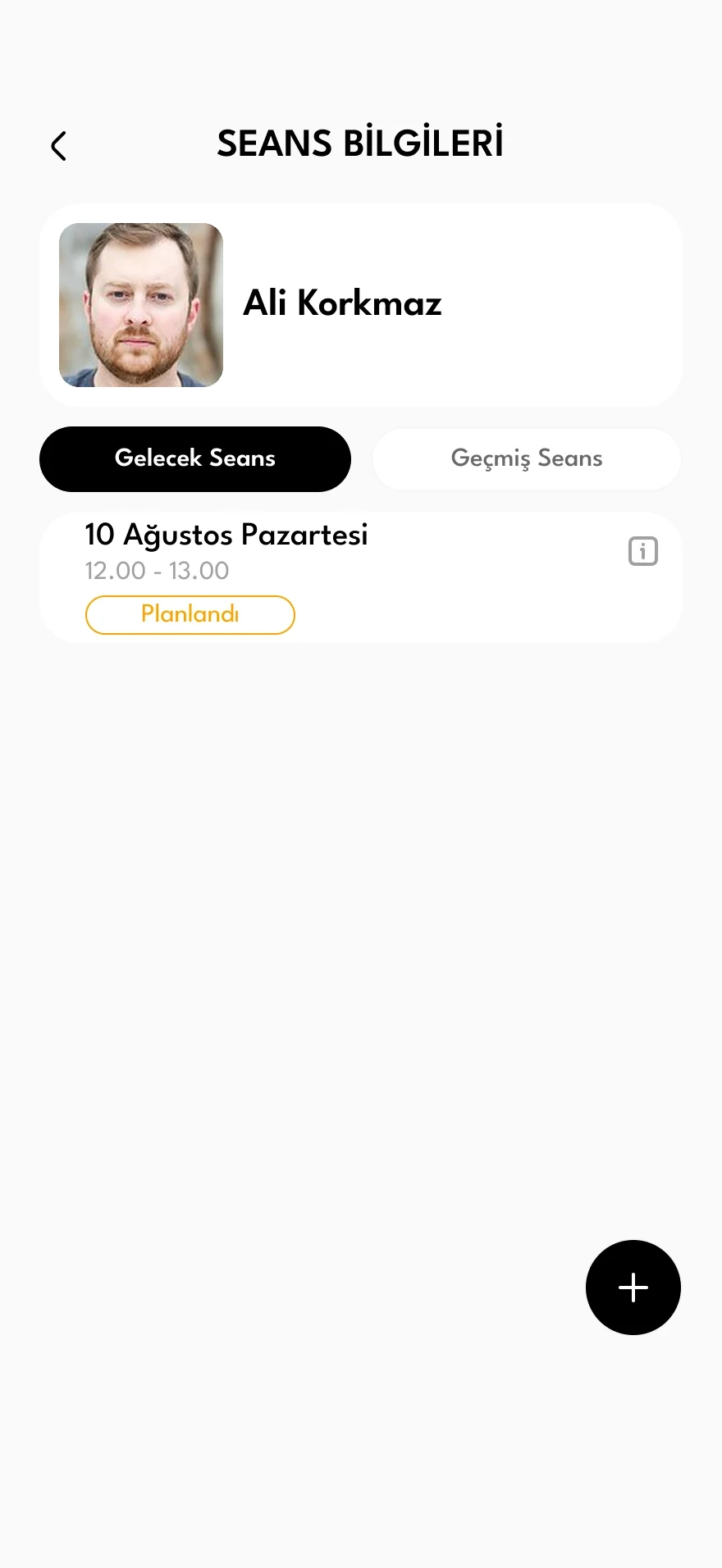 Yeni seans oluşturma